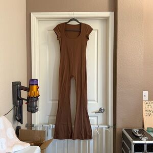 Brown Jumpsuit with Wide Leg, Size Small